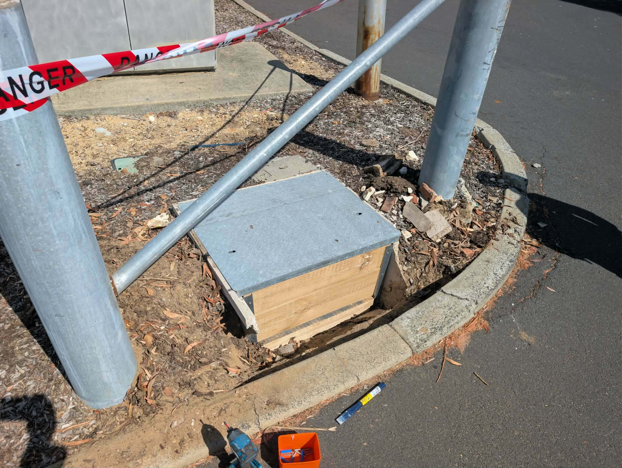 Bollard and pit repair at Bunnings Bunbury